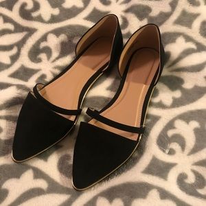 Charlotte Russe black and gold flats size 8